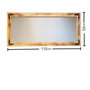 Hanah Home Espejo Bohemio de Madera Maciza de Pino en Nogal
